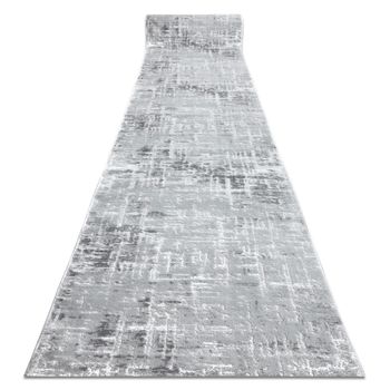 Alfombra De Pasillo Structural Mefe 8722 Dos Niveles De Vellón Gris / 60x270 Cm