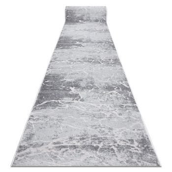 Alfombra De Pasillo Structural Mefe 6182 Dos Niveles De Vellón Gris 6 60x110 Cm