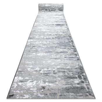 Alfombra De Pasillo Structural Mefe 6184 Dos Niveles De Vellón Gris O 150x120 Cm