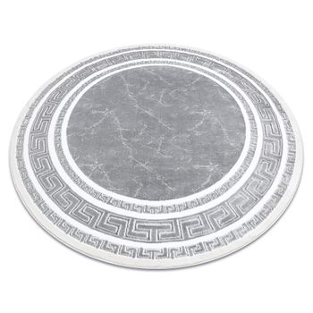 Alfombra Gloss Círculo Moderno 2813 27 Elegante, Marco,  Griego Gris Circulo 200 Cm