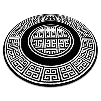 Alfombra Gloss Círculo Moderno 6776 85 Elegante, Marco, Griego Negro  Circulo 150 Cm