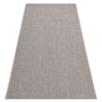 Alfombra De Cuerda Sisal Floorlux 20580 Llanura Color Sólido - Plata  120x170 Cm