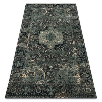 Alfombra De Lana Polonia Dukato Ornamento Iron Verde 170x235 Cm