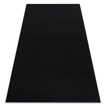 Alfombra Con Refuerzo De Goma Rumba Un Solo Color Negro 130x200 Cm