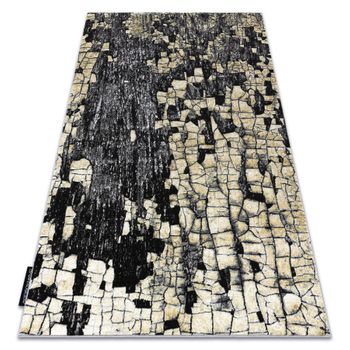 Alfombra De Luxe Moderna 2079 Pavimentación Ladrillo - Structural Oro 200x290 Cm