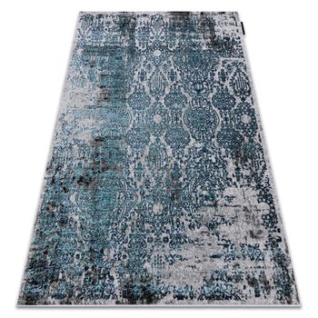 Alfombra De Luxe Moderna 2081 Ornamento Vintage - Structural Azul / Gr 140x190 Cm