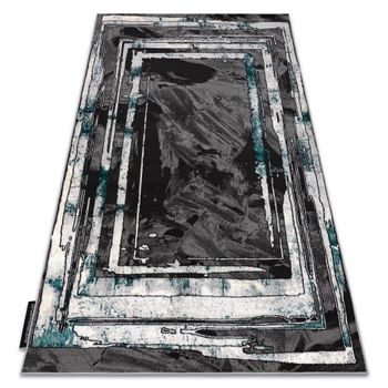 Alfombra De Luxe Moderna 619 Marco - Structural Gris / Verde 140x190 Cm