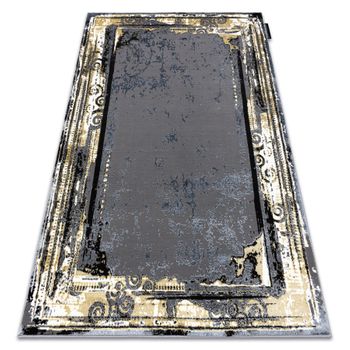 Alfombra De Luxe Moderna 628 Ornamento Vintage - Structural Gris / Oro 180x270 Cm