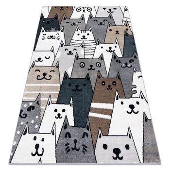 Alfombra Fun Gatti Para Niños, Gatos Animales Vistoso Multi 140x190 Cm