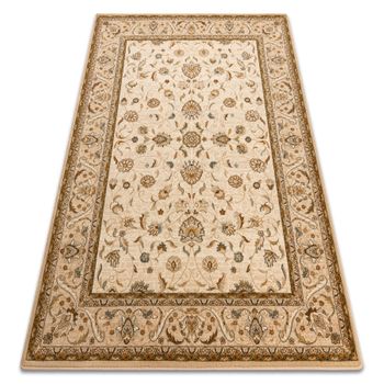 Alfombra De Lana Omega Aries Flores  Perla 66x100 Cm