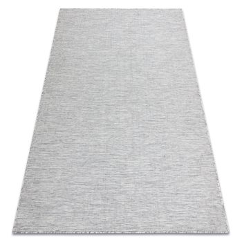 Alfombra Sisal Patio 3069 Trébol Marroquí Tejido Plano Gris / Beige 78x150 Cm