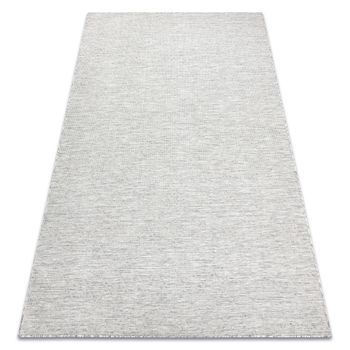 Alfombra Sisal Patio 3077 Diamantes Tejido Plano Gris / Beige 78x150 Cm