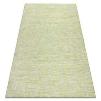 Alfombra Sisal Patio 3045 Sale De Tejido Plano Verde / Beige 117x170 Cm