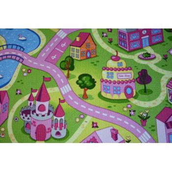 Alfombra infantil de Poliamida Circuito Quiet Town 133 x 95 cm