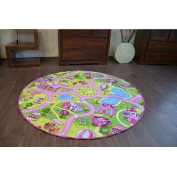 Alfombra Infantil Sweet Town Círculo Circulo 133 Cm