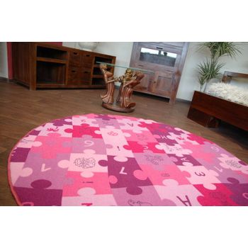 Alfombra Infantil Puzle Círculo Violeta  Circulo 170 Cm