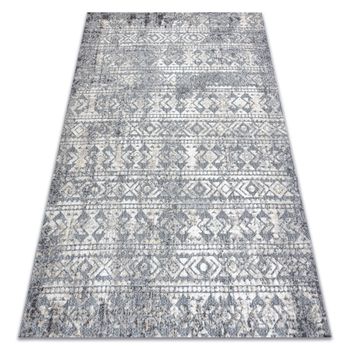 Alfombra Structural Sole D3732 - Azteca, Diamantes Tejido Plano Gris / 140x190 Cm