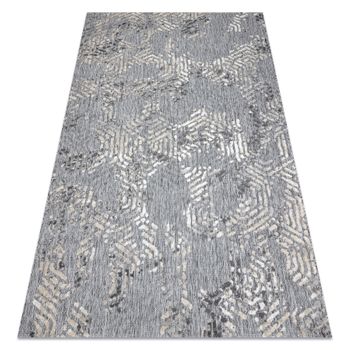 Alfombra Structural Sole D3842 - Hexágonos Tejido Plano Gris / Beige 180x270 Cm