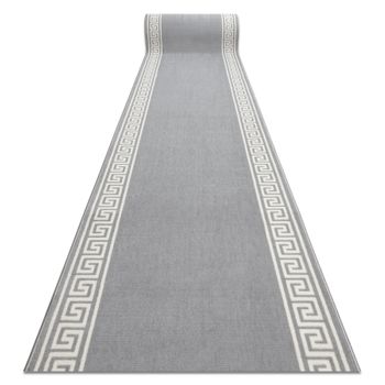 Alfombra De Pasillo Bcf Morad Grek Griego Gris 80 Cm 80x580 Cm