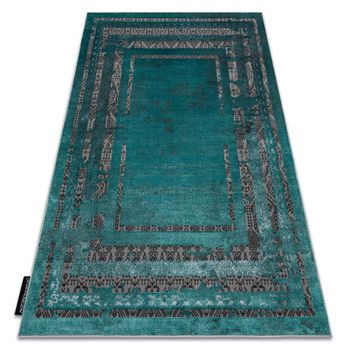 Alfombra De Luxe Moderna 1516 Marco Vintage - Structural Verde / Antra 160x220 Cm