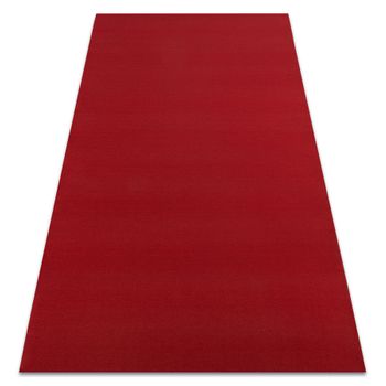 Alfombra Con Refuerzo De Goma Rumba 1974 Un Solo Color Burdeos, Rojo 130x200 Cm