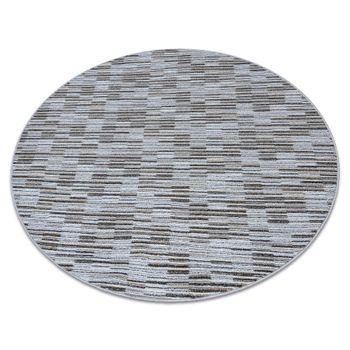 Alfombra Libra Círculo Gris 109 Rayas  Circulo 150 Cm