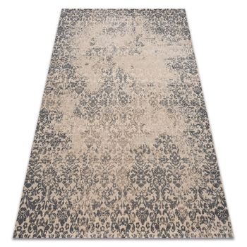 Alfombra Wool Jade 45016/100 Ornamento Vintage Beige / Azul Oscuro Ost 85x160 Cm