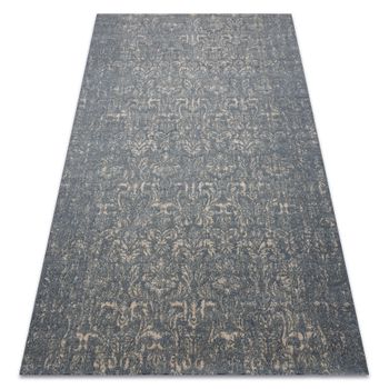 Alfombra Wool Jade 45015/900 Ornamento Azul Oscuro / Beige Osta 67x130 Cm