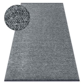 Alfombra Florence 24021 Un Color, Glamour, Tejido Plano, Flecos - Gris 118x170 Cm