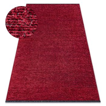 Alfombra Florence 24021 Un Color, Glamour, Tejido Plano, Flecos - Rojo 135x190 Cm