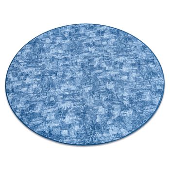 Alfombra Solid Azul 70 Hormigón  Circulo 133 Cm