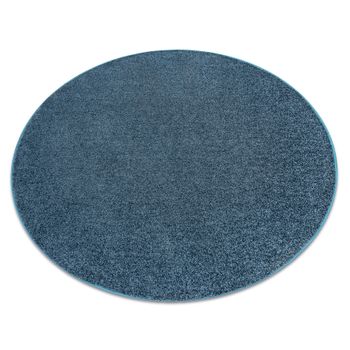 Moqueta Indus Azul Oscuro 75 Llanura Mezcla Circulo 150 Cm