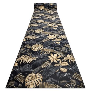 Alfombra De Pasillo Con Refuerzo De Goma Monstera Hojas, Oro 67 Cm 67x150 Cm