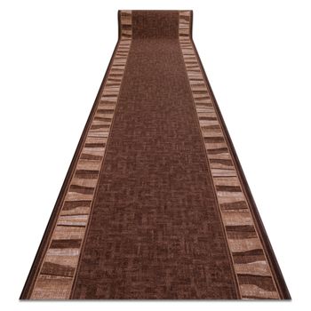 Alfombra De Pasillo Con Refuerzo De Goma  Linea Marrón 67cm 67x330 Cm