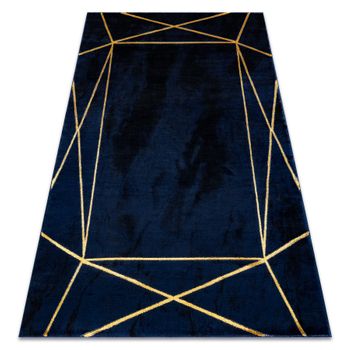 Alfombra Emerald Exclusivo 1022 Glamour, Elegante Geométrico Azul Osc 200x290 Cm