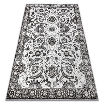 Alfombra Mateo 8037/644 Moderna Marco, Flores - Estructural Gris  180x270 Cm