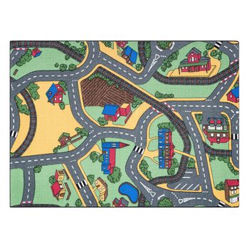 Alfombra Rebel Roads Playtime 95 Pequeño Pueblo, Antideslizante Para  95x133 Cm