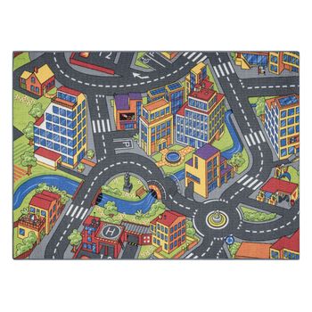 Alfombra Rebel Roads Town Life 97 Gran Ciudad, Calles Antideslizante P 95x133 Cm