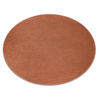 Alfombra Softy Circulo Llanura Color Sólido Terracota Circulo 150 Cm