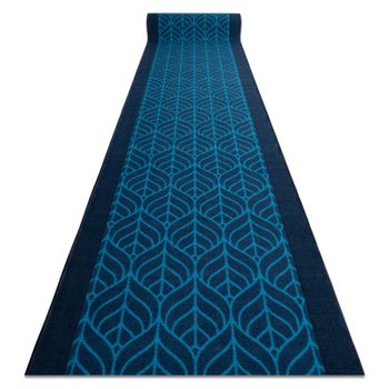 Alfombra De Pasillo Con Refuerzo De Goma Pióra Plumas Azul Oscuro 57c 57x110 Cm