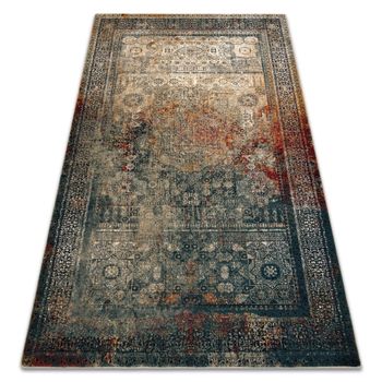 Alfombra De Lana Superior Mamluk Oriental Vintage Verde Oscuro 235x350 Cm