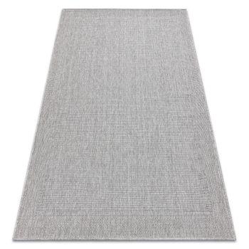 Alfombra Mimo 5979 Sisal Exterior Marco Gris Claro 180x270 Cm