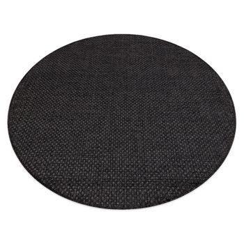 Alfombra Mimo 0000 Circulo Sisal Exterior Negro Circulo 150 Cm