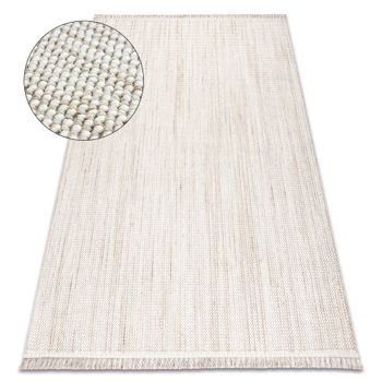 Alfombra Nano Eo78a Melange, Bucle, Tejido Plano Blanco / Beige 80x150 Cm