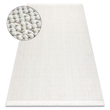 Alfombra Nano Fh93a Llanura Color, Bucle, Tejido Plano Blanco 80x150 Cm