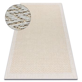 Alfombra Origi 3726 Crema - Zigzag Hilo De Sisal Tejido Plano 78x150 Cm