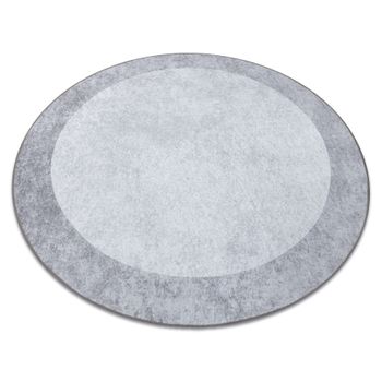 Alfombra Lavable Miro 51648.802 Circulo Mármol Antideslizante - Gris  Circulo 80 Cm