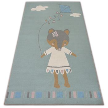 Alfombra Infantil Loko Ratón Verde Antideslizante 160x220 Cm