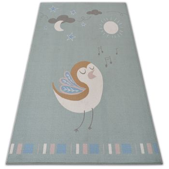 Alfombra Infantil Loko Pajarito Verde Antideslizante 160x220 Cm