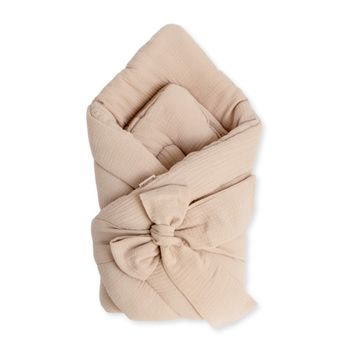 Saco Capazo Algodón 4 En 1 Reversible 75x75 Cm Beige Muslin Baby